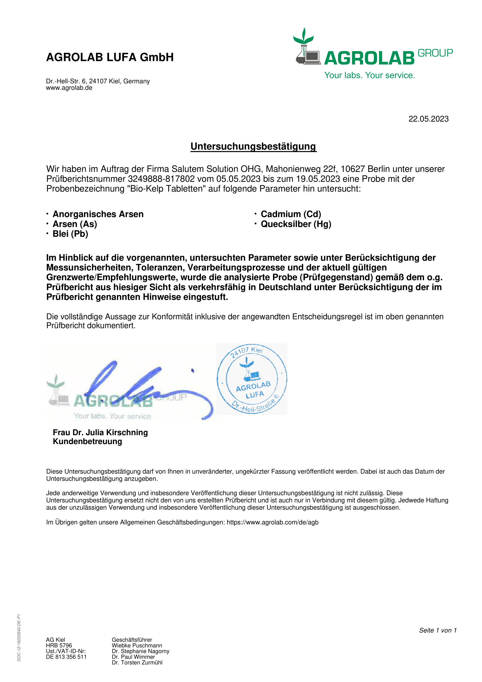 Offer for Organic Kelp – the iodine supplier from the ocean - 180 tablets