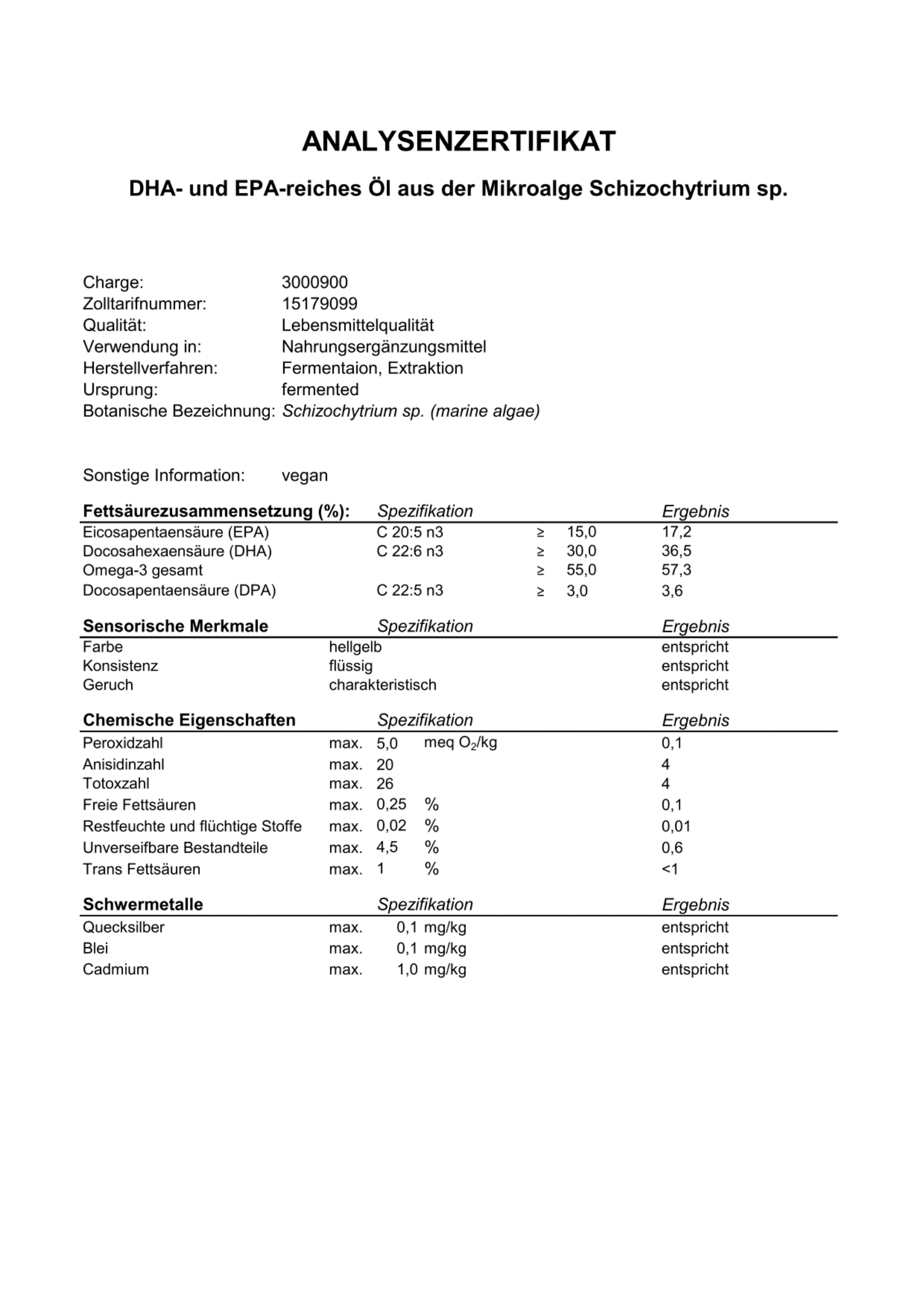 Aceite de algas omega-3 Acción NL