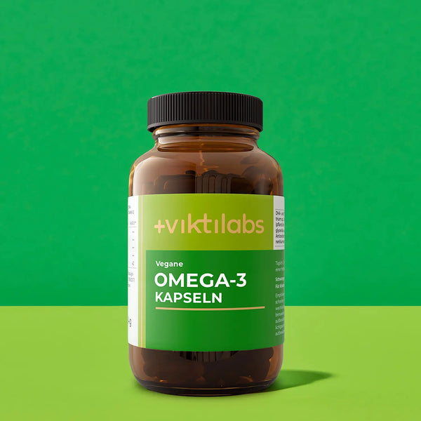 Cápsulas veganas de omega 3: aceite de algas de alta calidad con un 20 % de EPA y un 40 % de DHA.
