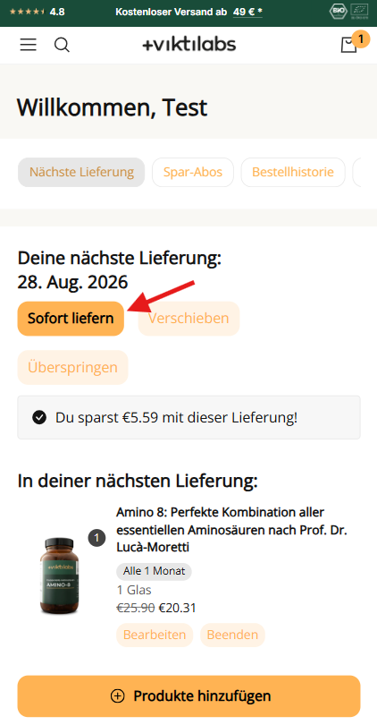 Mein Produkt geht mir früher aus