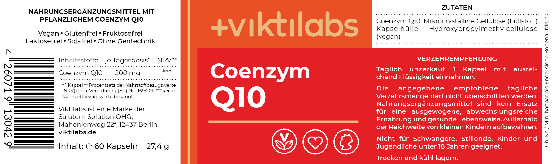 Angebot für Coenzym Q10 - Premium Q10 aus pflanzlicher Fermentation - 60 Kapseln
